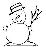 Malvorlage Schneemann