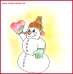 Herzliche Schneemann-Post